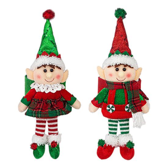 Christmas Cartoon Doll Curtain Buckle Plush Elf Boy/Girl Curtain Tieback Hold Back Fastener