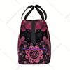 Abstract Floral Mandala Leakproof Thermal Cooler Food Insulated Lunch Bag School Children Student