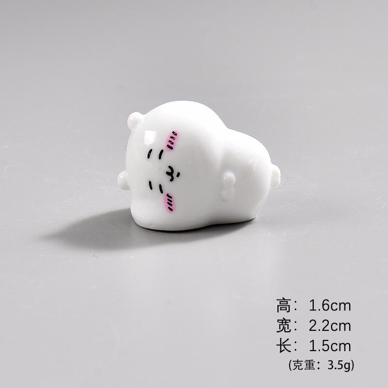 Chiikawa Handmade Desktop Small Ornaments Hachiware Trendy Toy Doll Accessories DIY Keychain Pendant Resin Accessories
