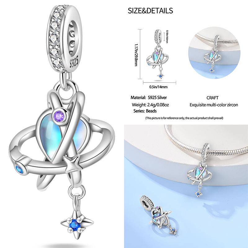 Copper Luminous Astronaut Planet Spaceship Elf Deer Charms Beads Fit Diy Original Bracelets Necklace Jewelry