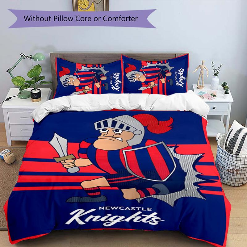 Knights 3pcs Bedding Set Duvet Cover Closure Includes 1 Duvet Cover & 2 Pillowcases for All Seasons Bedroom Home Dorm Decor