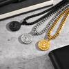 Fashion Jewelry, Stainless Steel Compass Pendant, Coin Compass Men'S Hip Hop Necklace Pn-1527