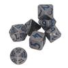 7 Stück Polyedrische Würfel Feiertagsparty Tabletop-Rollenspiel Leuchtende Metallwürfel für Männer Frauen