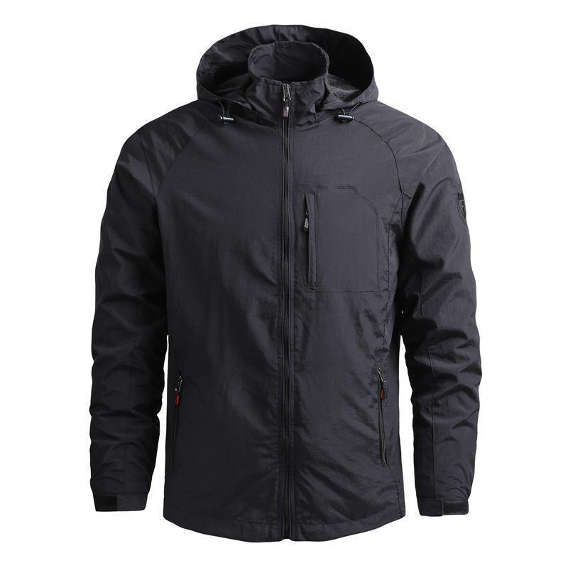 Men's Lightweight Waterproof Hiking Jacket - Spring/Autumn Casual Outerwear
