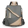 Tassel Backpack Large Capacity Women's Color Contrast Commuter Backpack Multifunctional Shoulder Bag