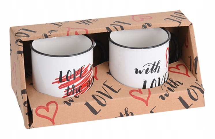 Set of 2 porcelain mugs, 200 ml