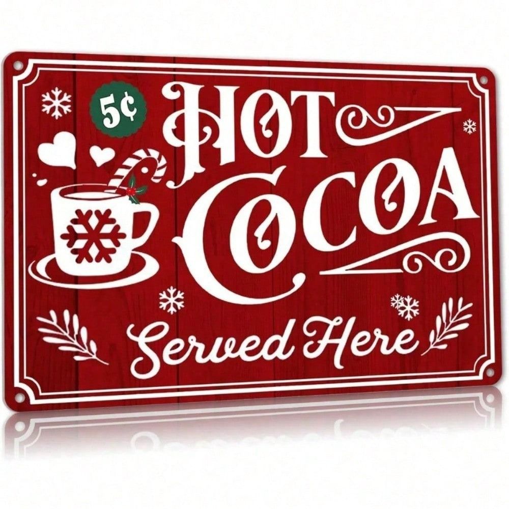 Vintage Metal Wall Poster Kitchen Bar Christmas Decor