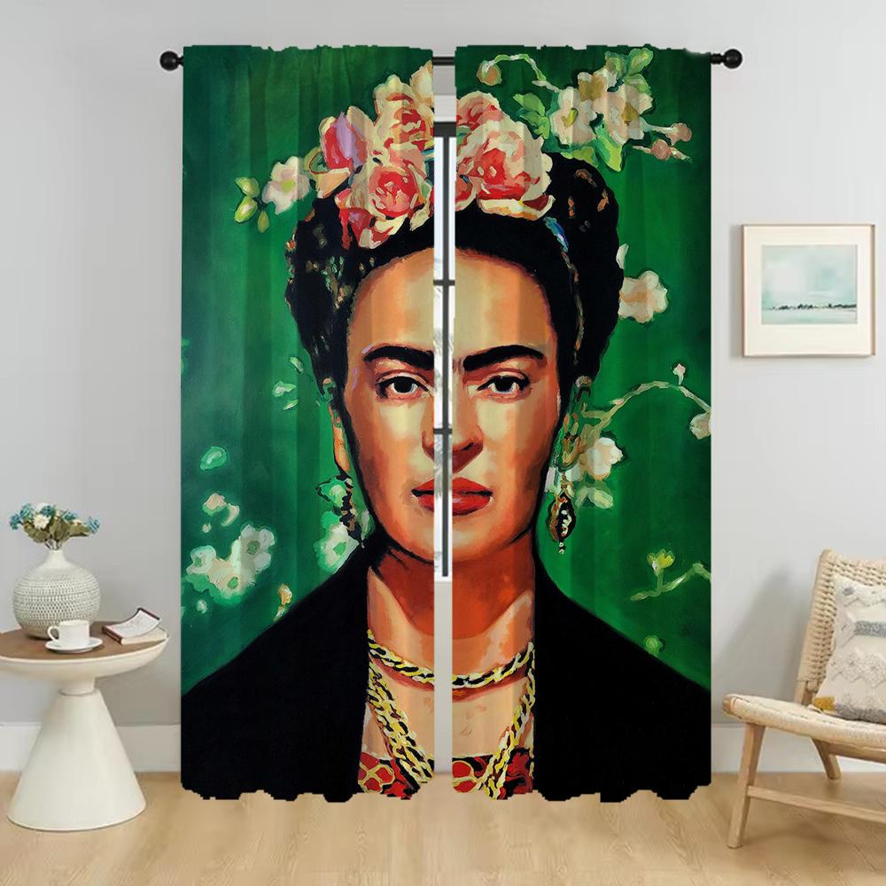 Fridiny závěsy Dětské závěsy do ložnice Zatemňovací závěs do pokoje 2 panely Stínidla Halloweenská dekorace Dělící stěna Obývací pokoj