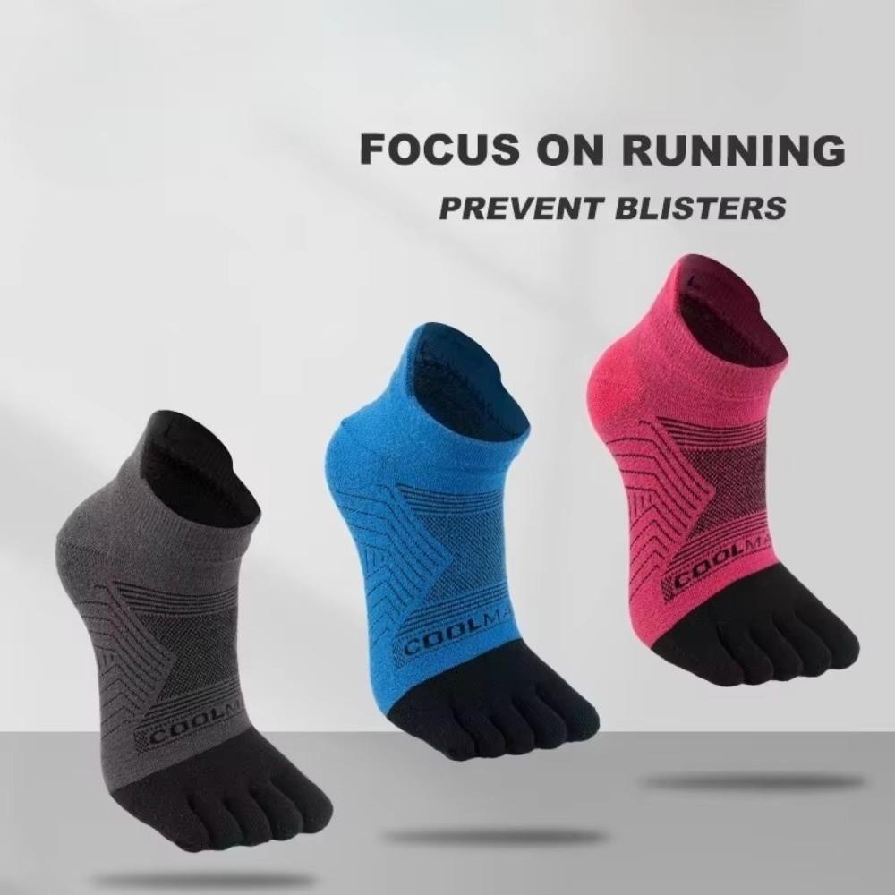 Sweat-Absorbent Five Finger Socks Breathable Ankle Socks Soft Sports Socks  For Men Women