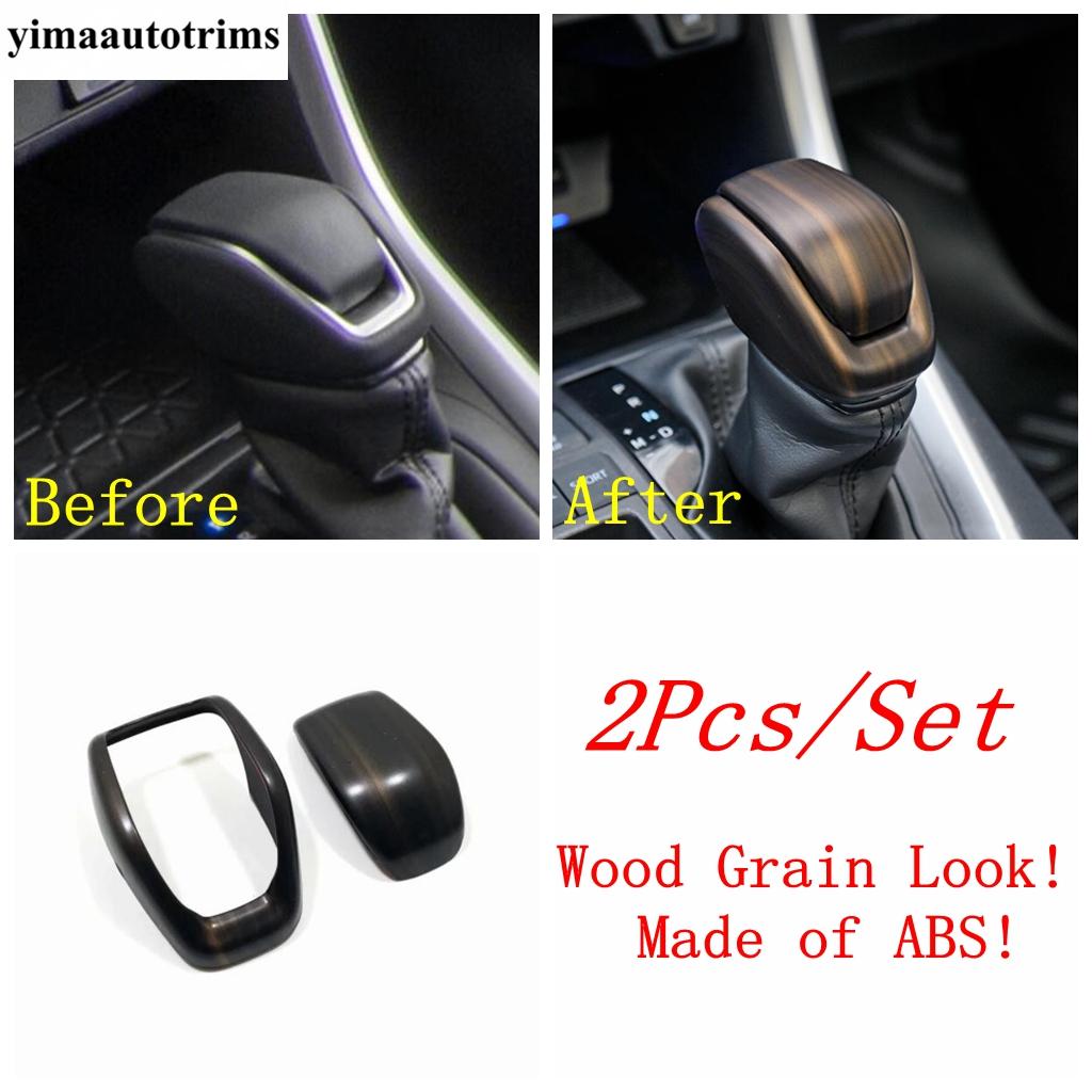 Car Gear Shift Knob Gear Head Cover Trim For Toyota RAV4      2024 RAV 4 XA50 Hybrid ABS Carbon Accessories