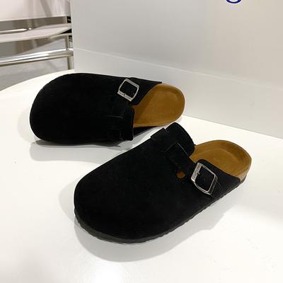 Cork Footbed Clogs For Women Men Fashion Flock Mules Comfort Potato Shoes With Arch Support Indoor Outdoor Flat Slides