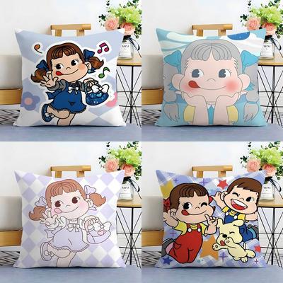 Candy Brand F-Fujiya Pillow Case Sofa Living Room Bedroom Double-sided Printing Square Cushion Nap Time Pillow Case