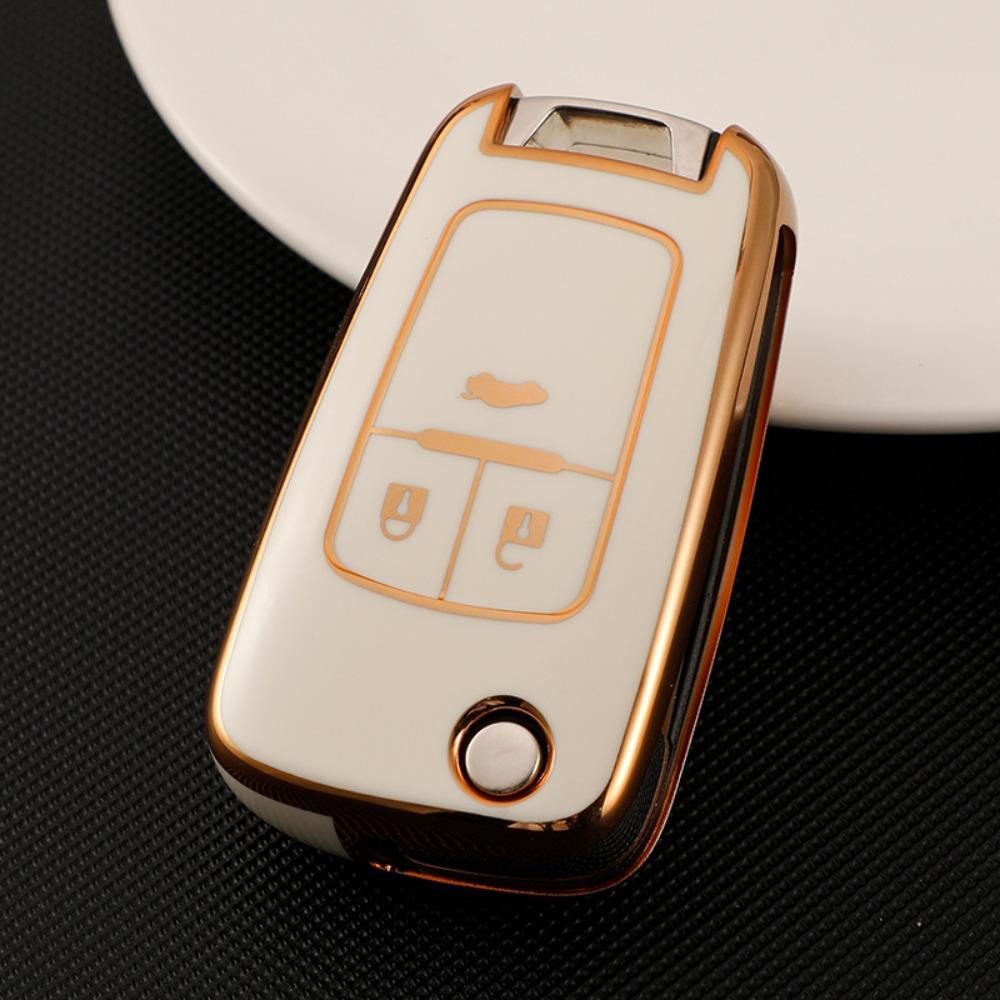 Car Key Case for Chevy Cruze Malibu Equinox Trax Buick Regal Encore Opel Astra Universal Leather Key Holder