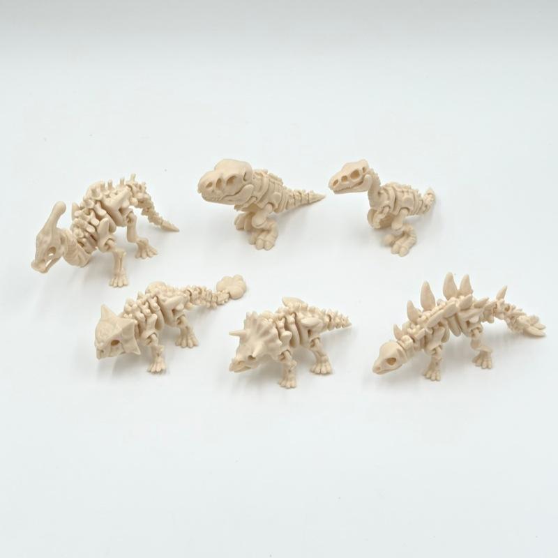 3D-gedrucktes T-Rex-Skelett Spielzeug Vollkörper Gelenkige Gelenke Realistisches Dinosaurier-Tier-Modell für Sammler