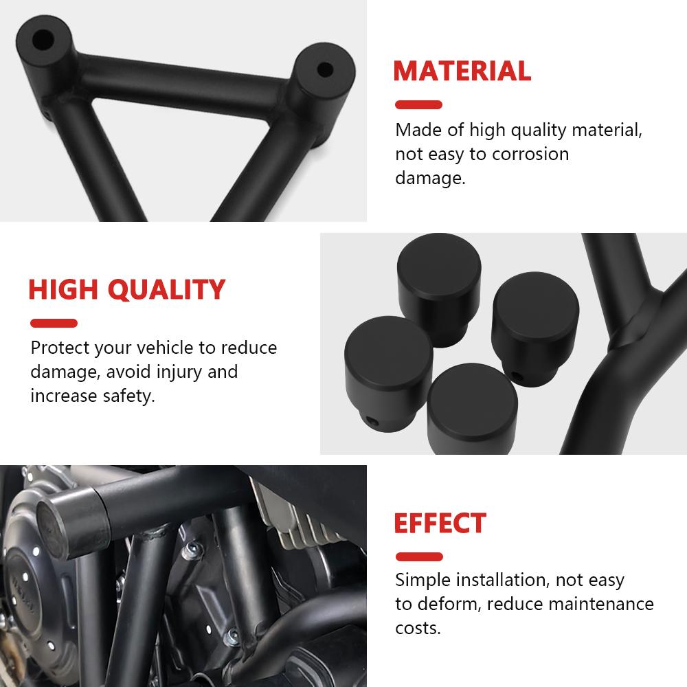 For MT-07 2025 MT07 2024 Motorcycle Bumper Frame Protector Engine Highway Guard Crash Bar Protection Bracket Anti-fall Bar