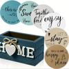 6pcs/set Household Kitchen Tableware Wooden Cup Trays Decoration Retro Insulated Coasters