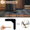 4/8pcs High Quality Non-slip Anti-drill Carpet Stickers Suitable For Living Room Dining Room Bathroom Rugs, Prevent Rugs From Moving  Rolling Edges