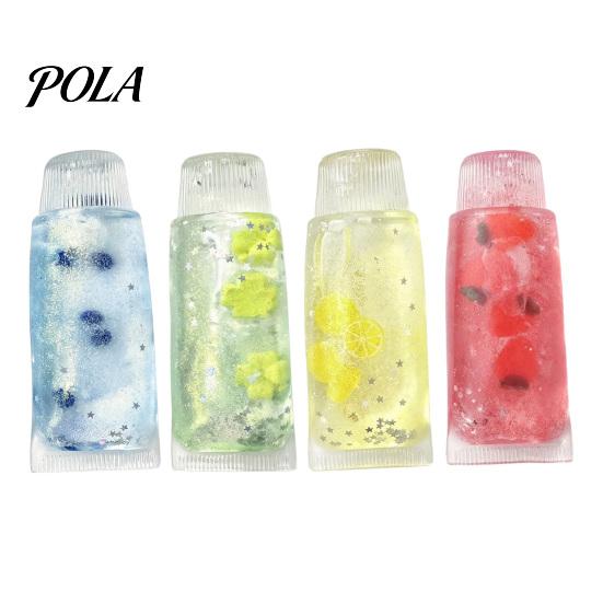 Anxiety Relieving Clear Tube Toy Stress Relief Toothpaste Toy, Strawberry Blueberry Lemon Clover Glitter Squeeze Fidget Simulated