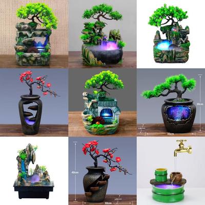 Free Shipping Cross-Border Bonsai Rockery Desktop Waterfall Humidifier Ornament for Office