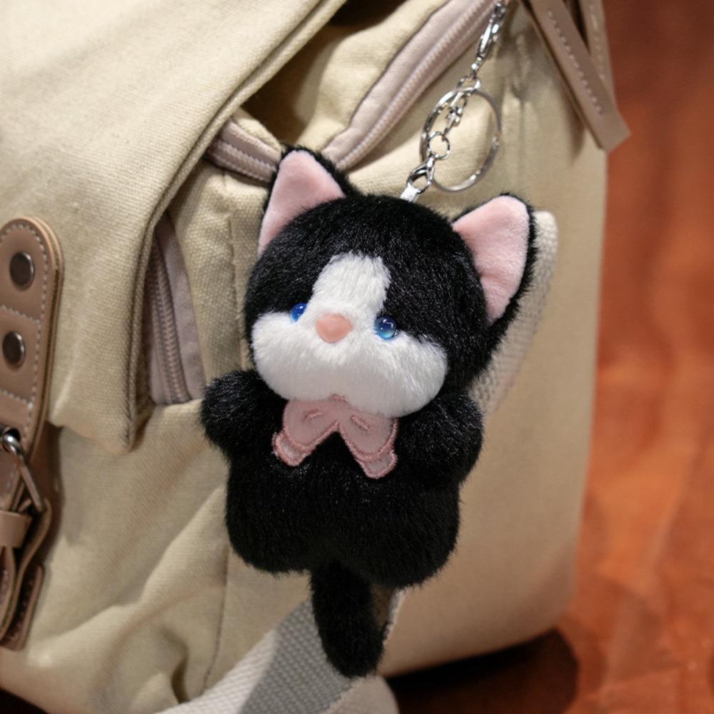 Fluffy Cartoon Animal Keychain Stuffed Cat Plush Keyring Plush Koala Bag Pendant Unisex