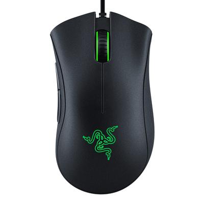 Razer DeathAdder Essential Gaming 6400 DPI Optical Sensor 5 Programmable Buttons Mechanical Switch Rubber Side Grip Classic Black Mouse - - - -