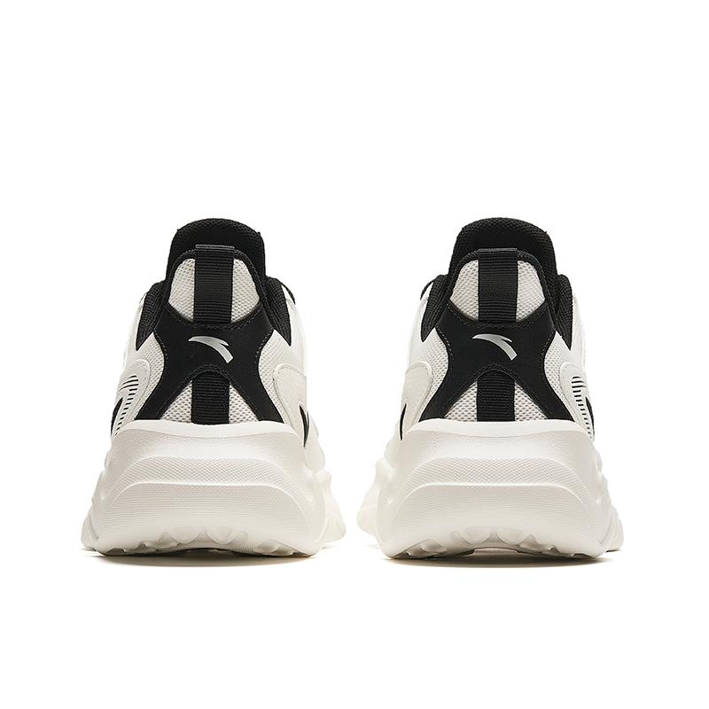Anta Asymmetrical Shock Absorbing Non-Slip Low-Top Casual Shoes Men sneakers Black White 912418855-1