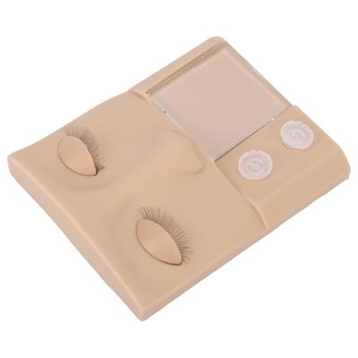Eyelash Extension Head 3 In 1 Replaceable Eyes Washable Simulation Silicone Eyelash Practice Face for Beginners