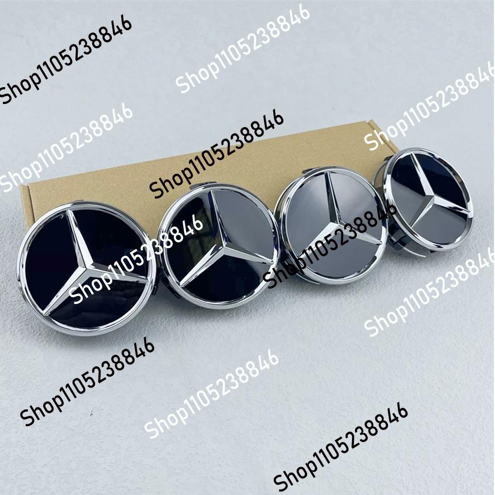 2026 Hot For AMG 4pcs 75MM Car Wheel Center Hub Caps Covers Mercedes Benz A B C S Class AMG GLA CLA GLC W176 W221 W204 W205 Accessories