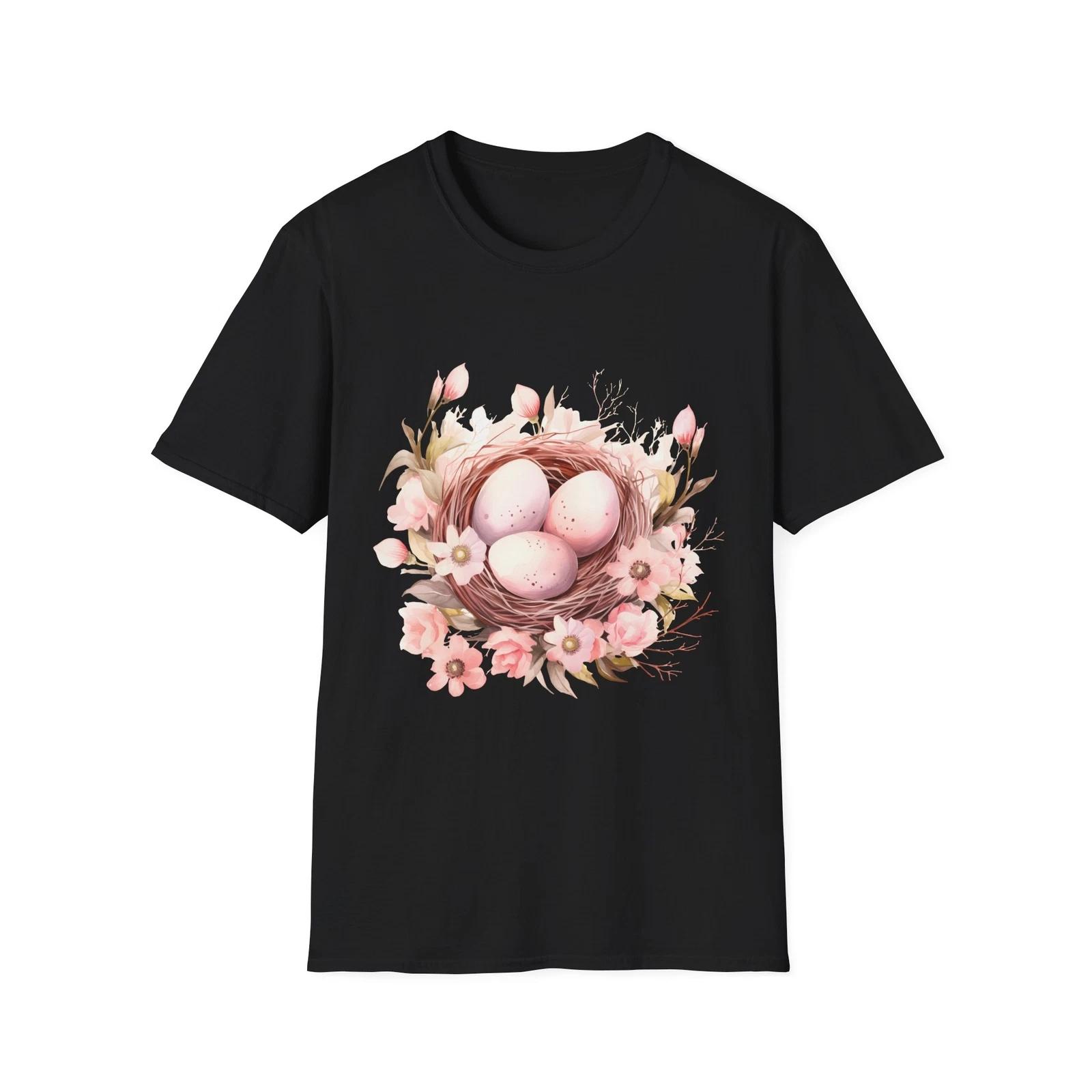 Spring Floral Eggs T-Shirt, Easter Tee, Cute Spring Gift, Nature Lover Shirt, 3XL