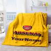 Arsenal Customize Your Name Blanket Multi-purpose Customizable Blanket Warmthful Decor Perfect for Office Chair Chair Seaside Sofa