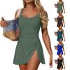 Women's Sporty Conservative Skirt- One-piece Swimsuit