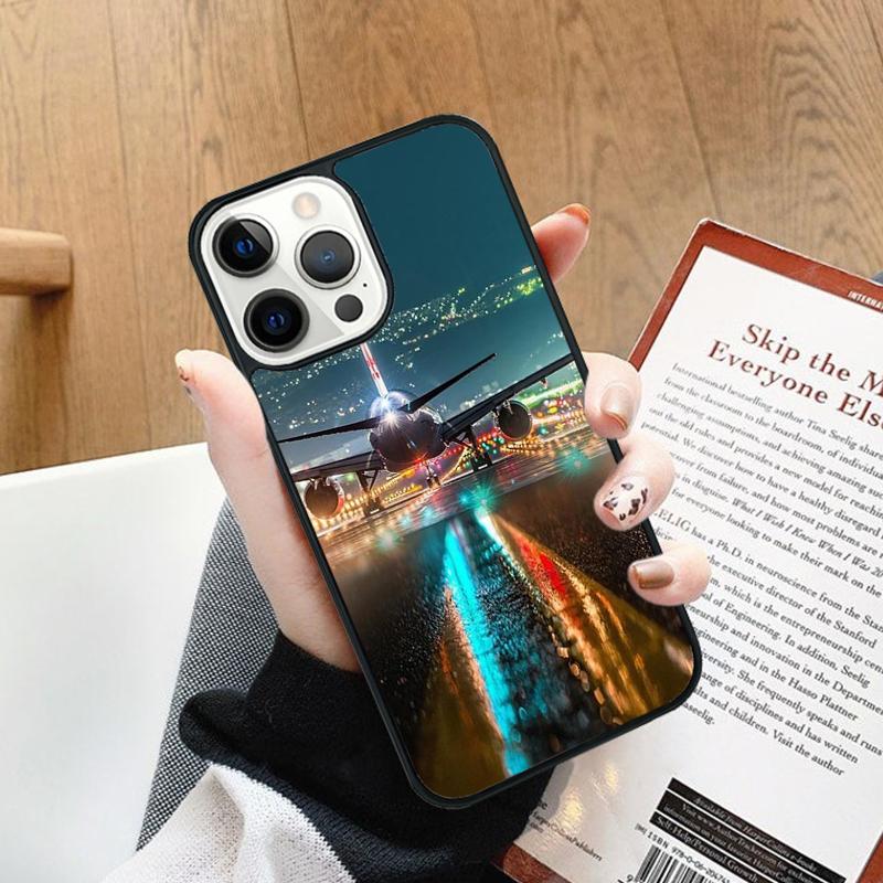 Travel Airplane Airport Phone Case cover For iPhone 17 Air 14 13 15 16 16e Pro Max Coque 12 11 Pro Max For Apple PLUS fundas