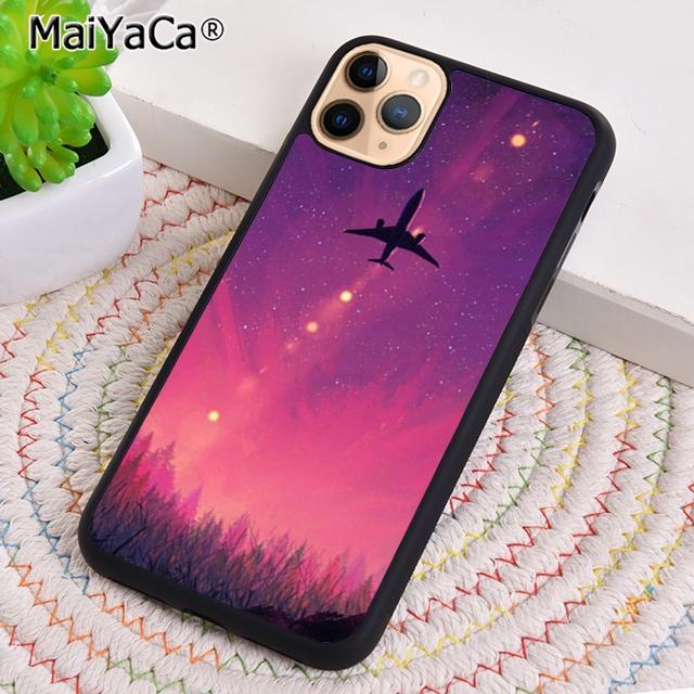 Pink Travel Aircraft Airplane Phone Case For iPhone 17 Air 16 pro max 15 14 plus 12 13 Shell Cover coque