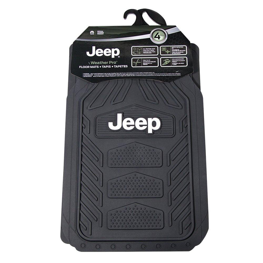 Plasticolor 4pc JEEP WeatherPro Heavy Duty Rubber Floor Mat Set