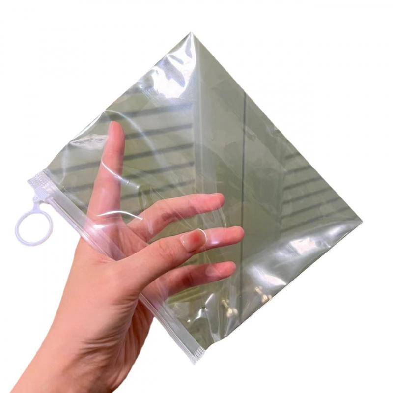 10 Stück Einfache Transparente Aufbewahrung Stiftemäppchen Organizer Tragbare Reißverschlusstasche Große Kapazität Praktische Reißverschlusstasche Hersteller