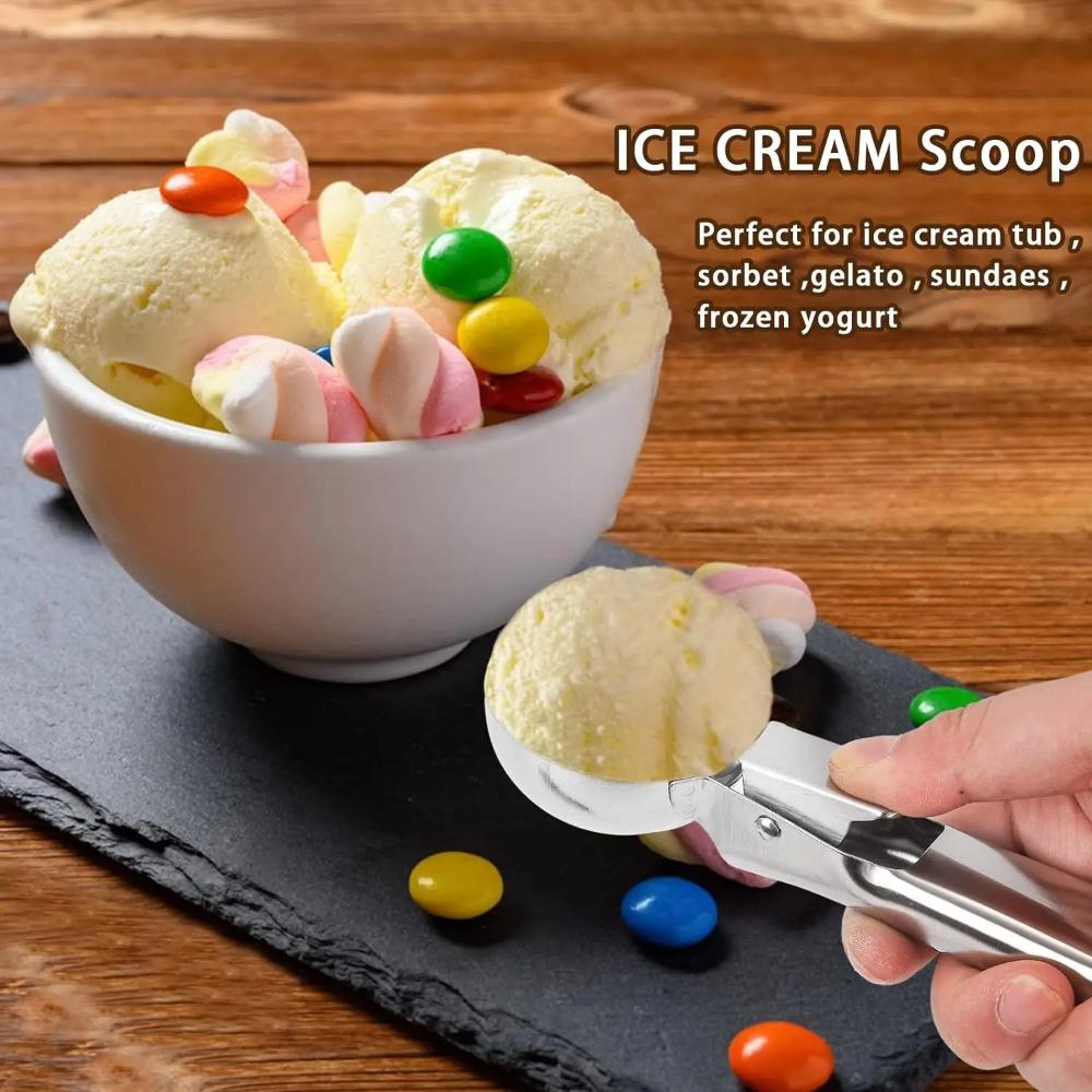 Multifunctional Stainless Steel Ice Cream Scoops Dual-Purpose Scoop Fruit Watermelon Spoon Ball Scoop Household Ice Cream Tools
