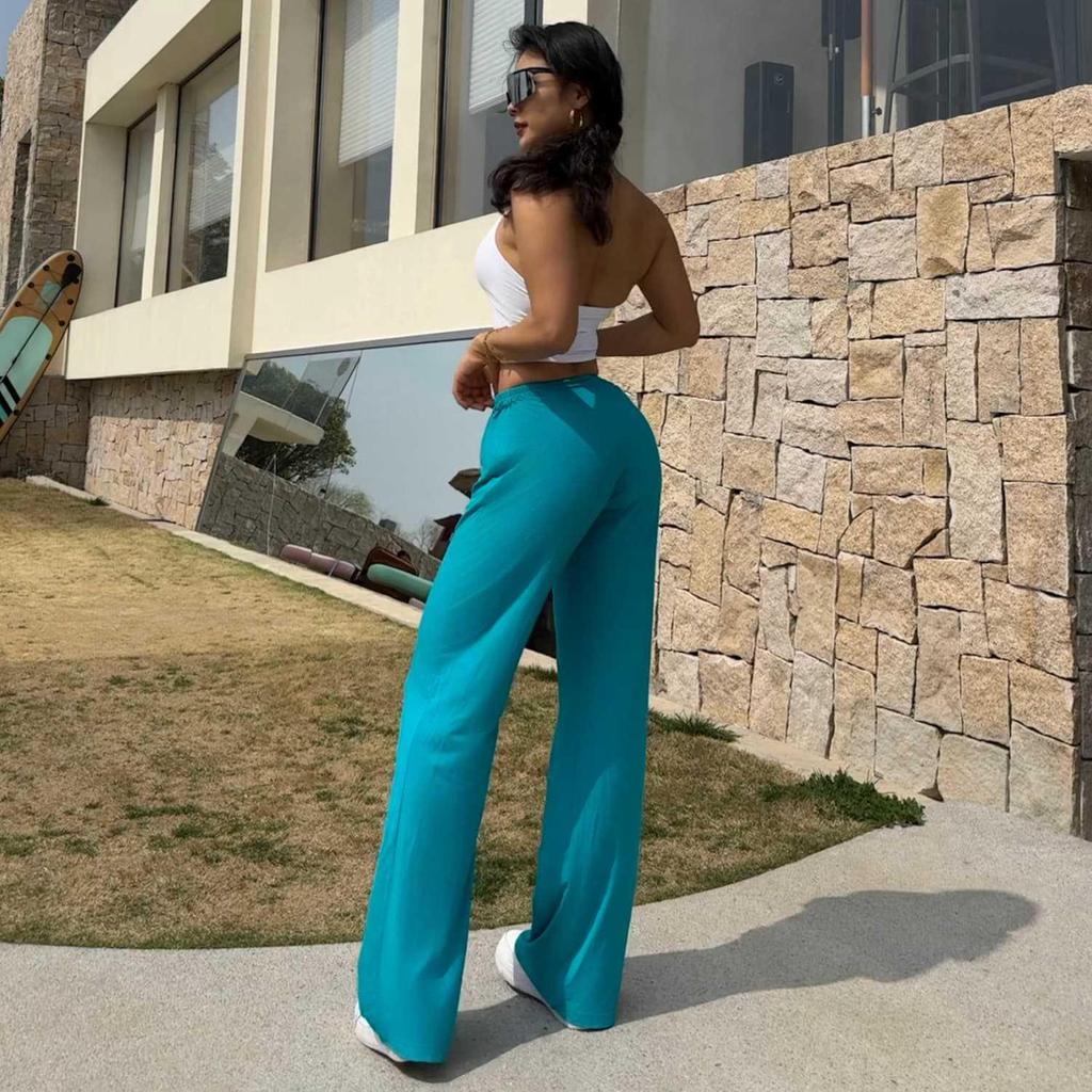 Latte Girl Zipper Draped Yoga Pants - Women's Straight Leg, Floor-Length, Super Comfortable Fitness Wear