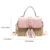 Beach Straw Crossbody Bag For Women 2024 New Designer Boho Summer Bag Pu Leather Handbag And Purse Travel Cross Body Phone Bag