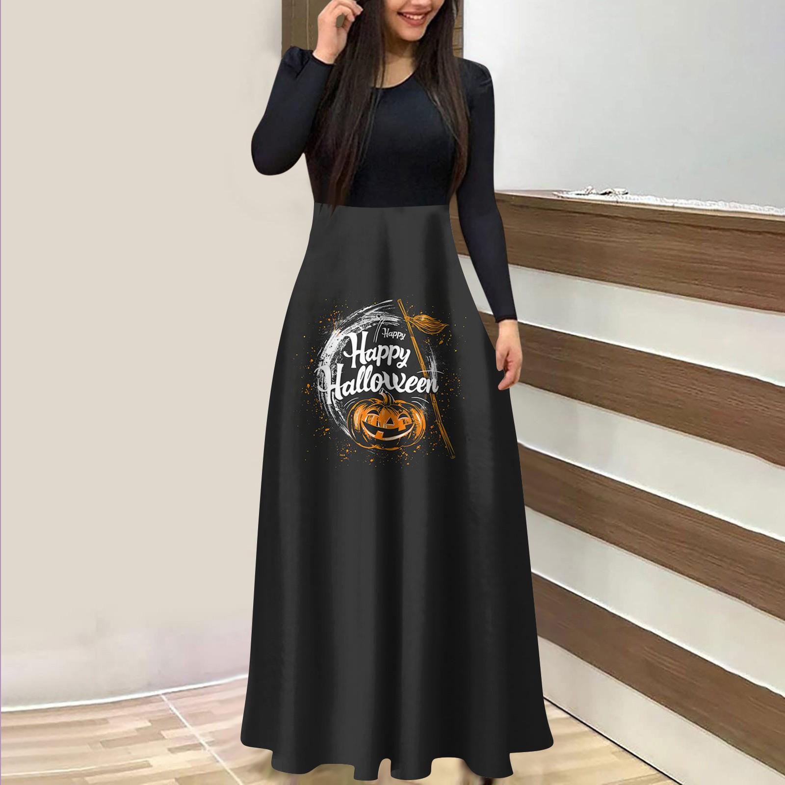 

Женское модное повседневное платье макси с круглым вырезом и длинными рукавами XL белый