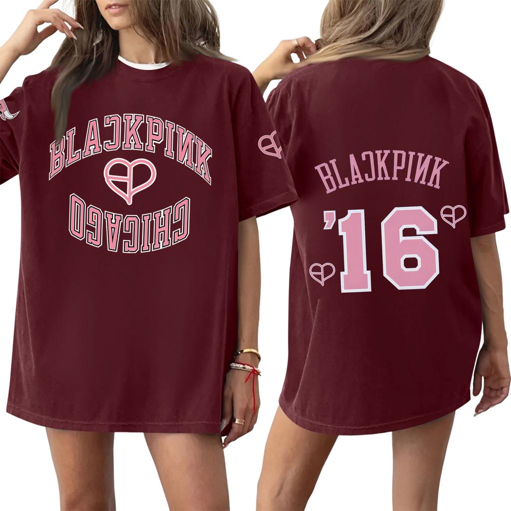 Women's Round Neck Printed Short-sleeved T-shirt Top