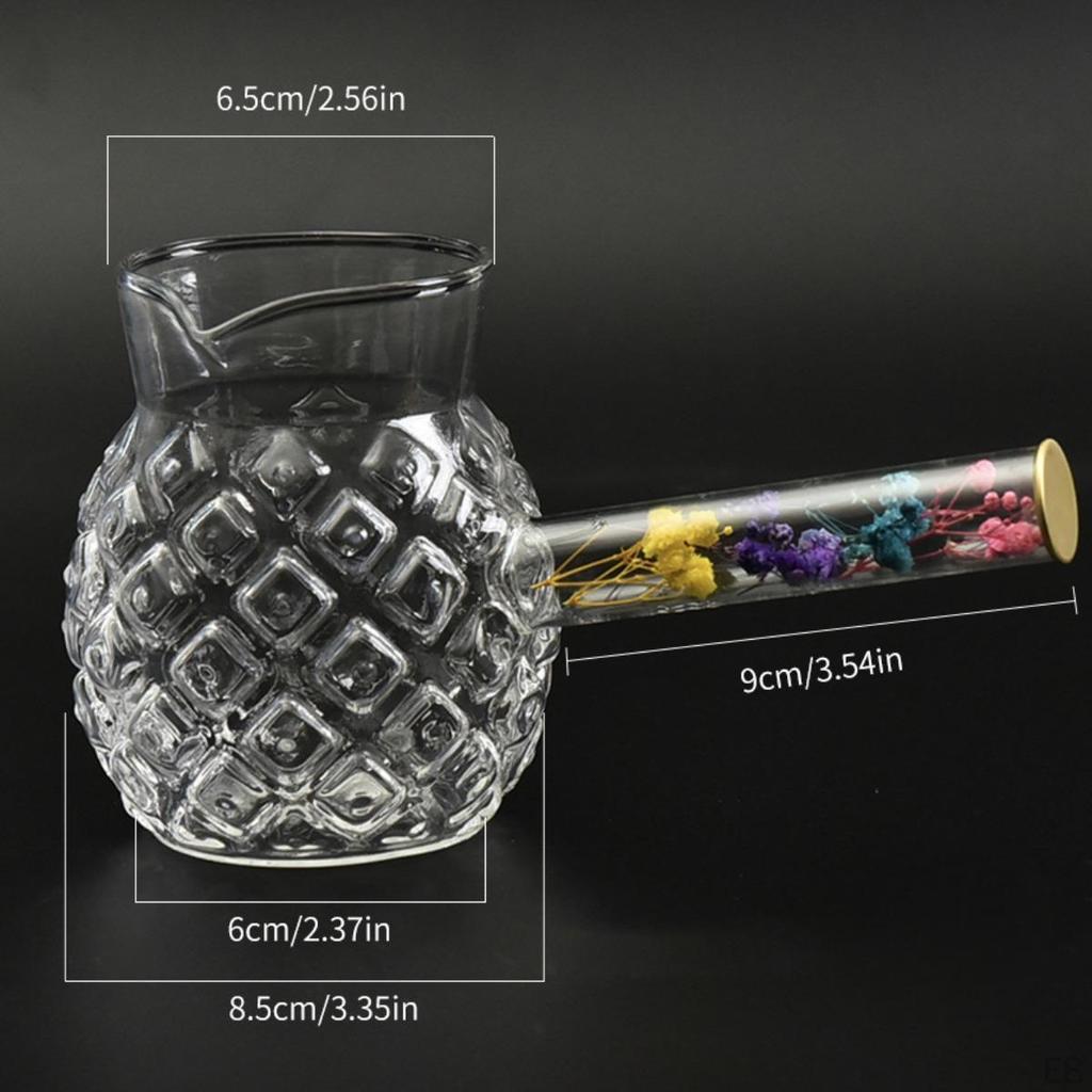 Clear Glass Pitcher Teapot with Handle Household Water Kettle Coffee Pot for Fruit Juice