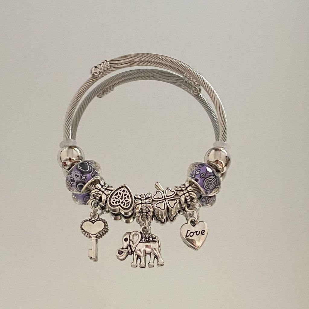 Modern Elephant Bead Bracelet With Stainless Steel Material For Fashion Casual Wear