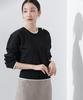 Nano Universe Machine Washable UV Protection Button Detail Knit F Women's Two-Tone Sweater, Black, 010, 673-5122313