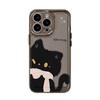 Cute Wind Simple Black Cat iPhone17ProMax Mobile Phone Case Apple 16Pro Soft Case 13 Transparent Protective Case