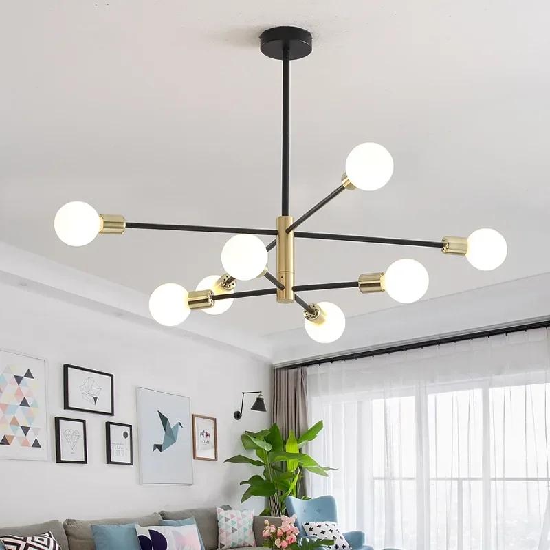 Postmodern Living Room Chandelier Dining Room Bedroom Light Luxury Nordic Lamps Simple Atmospheric Molecular Lamp  Home Decor