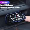 Alloy Car Rear Seat USB Charging Port Protective Dustproof Cover Sticker For 1 2 3 4 5 6GT X1 X2 X3 X4 X5 X7 iX3 2020-2025 SK8
