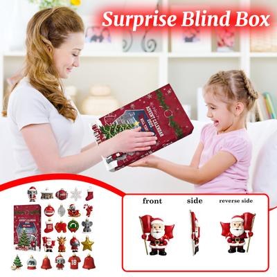 2D Plane Box 24 Double-sided Printing Pendants Advent Calendar Christmas Tree Pendants