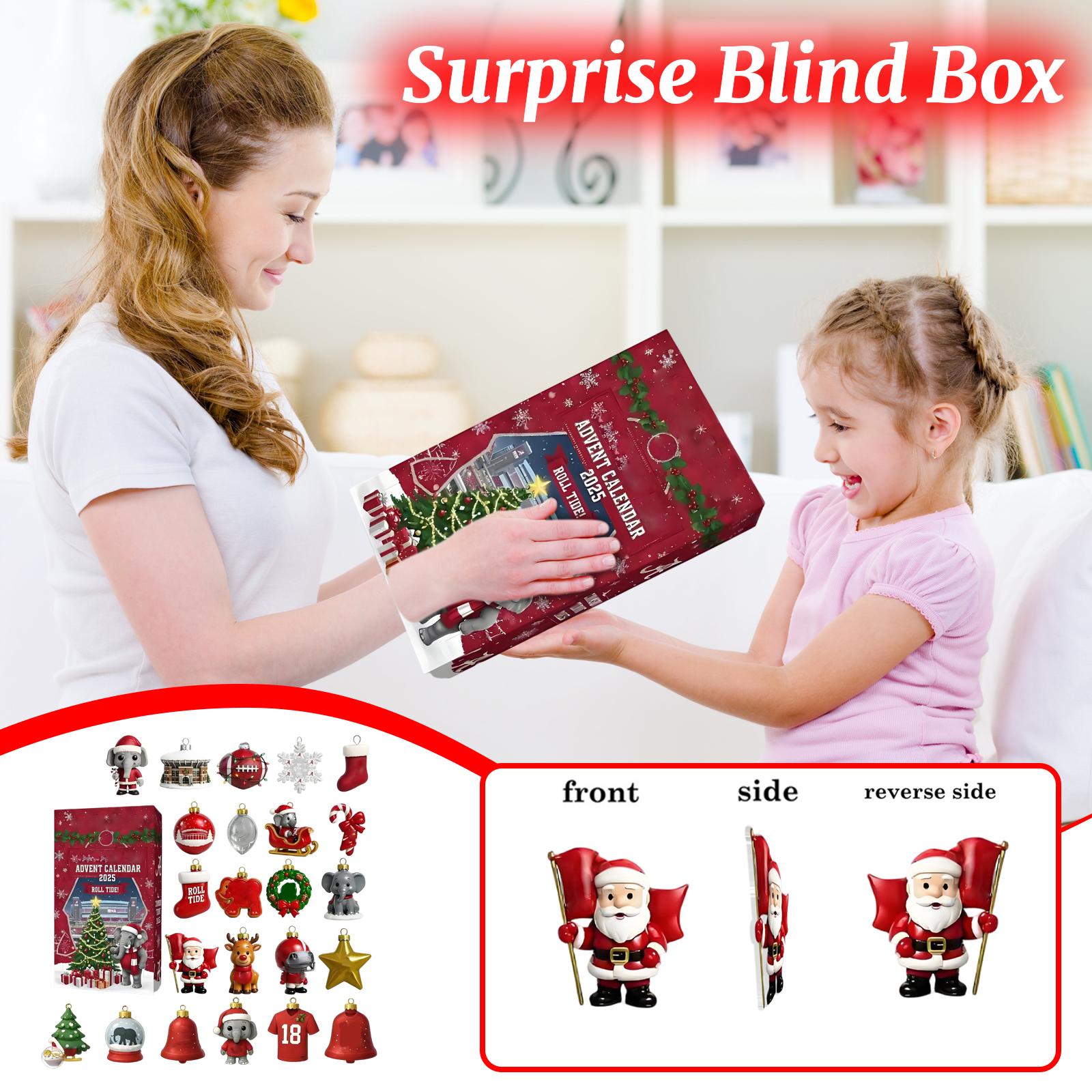 

2D Plane Box 24 Double-sided Printing Pendants Advent Calendar Christmas Tree Pendants One Size