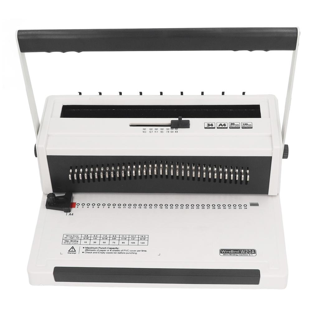 Wire Binder Machine Round Hole Double Wire Humanized Handle 3:1 Pitch Comb Binder Machine