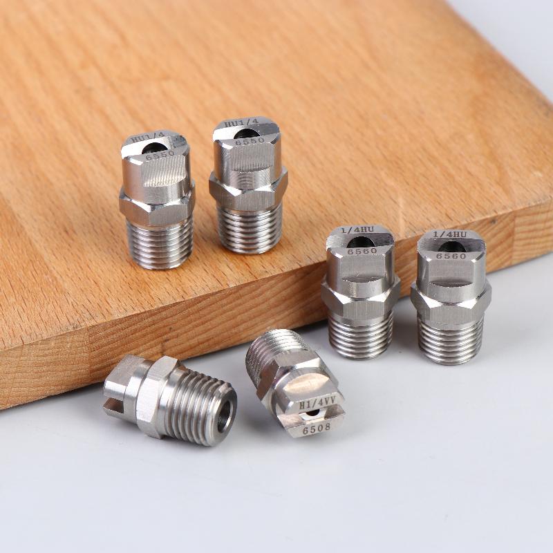 2Pcs Bspt High Pressure Flat Fan Nozzle 65 Degree Hvv Water Spray Nozzle For Cleaning